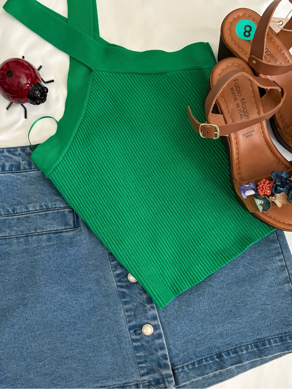 House of Harlow 1960 Emerald Green Criss Cross Ribbed Knit Crop Top M